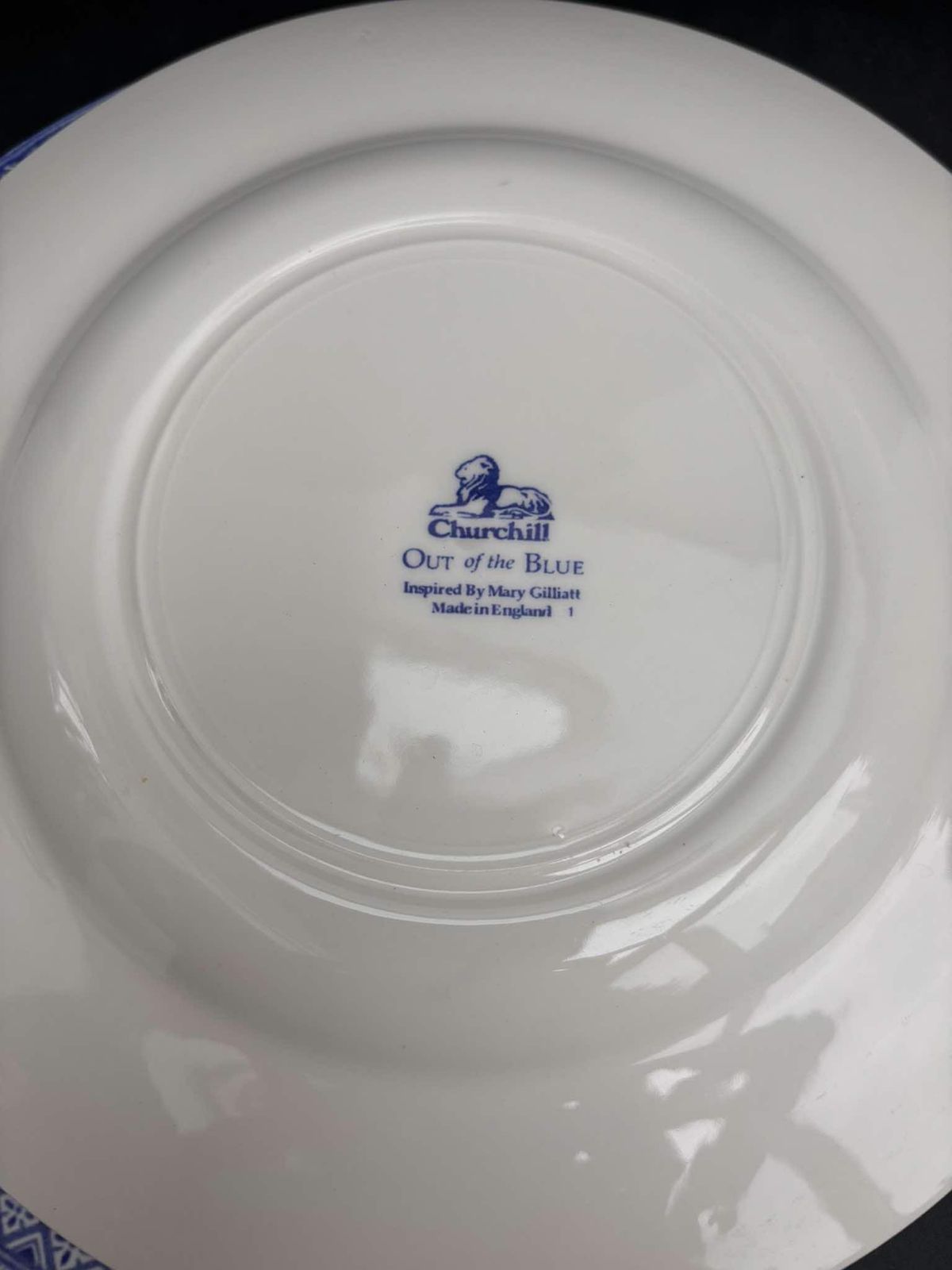 Set Of 4 Churchill Out Of The Blue Entremets Cheese Dessert Salad Plates Blue And White Table Decor English Gift photo vintage