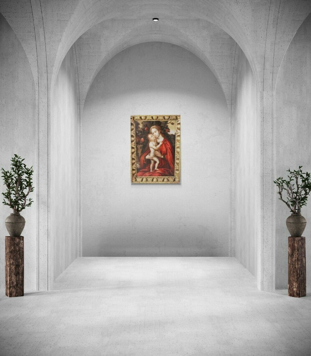 photo buy The Madonna And Child In A Rose Garden School Ambrious Benson Painting