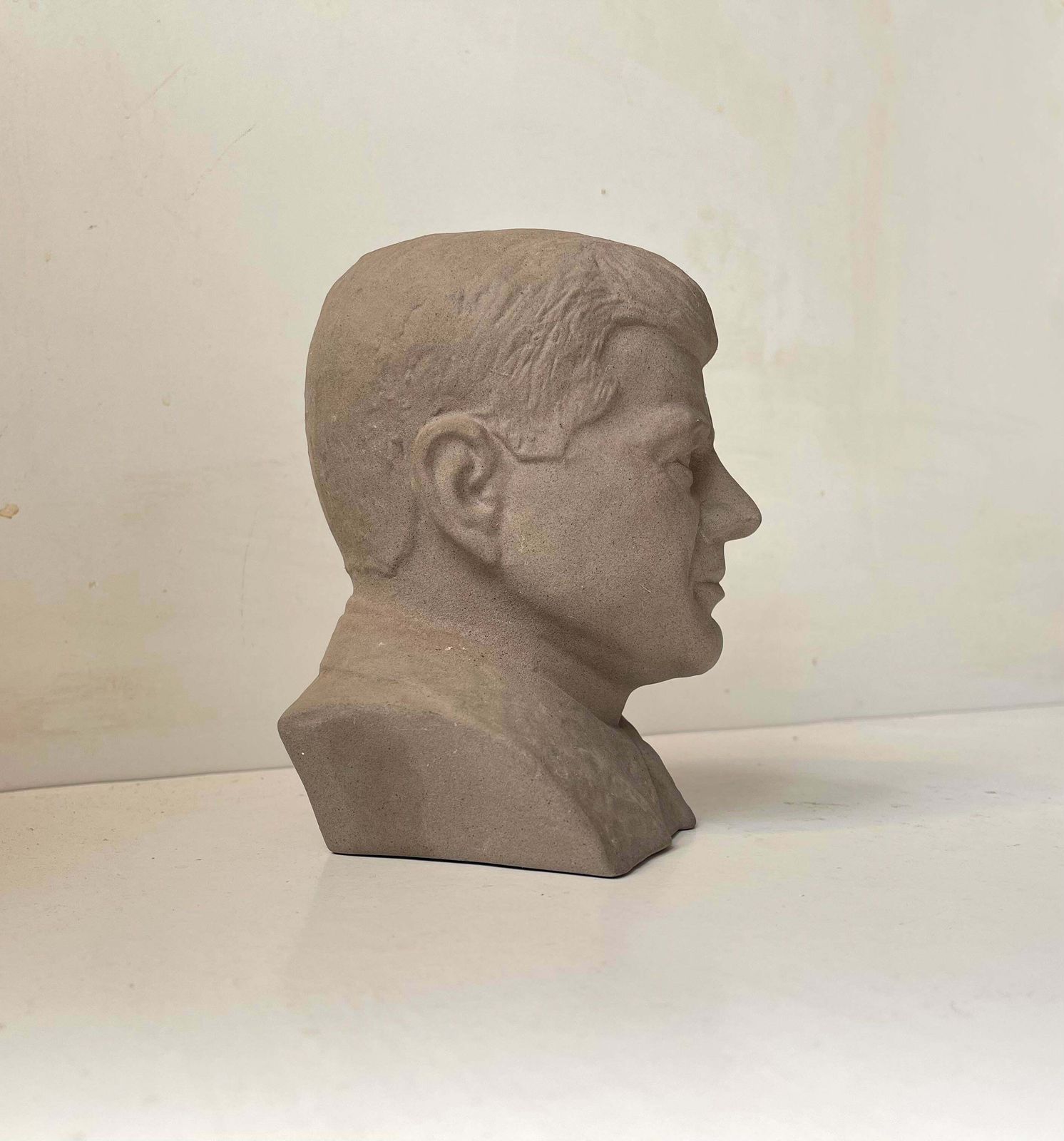 Vintage John F. Kennedy Ceramic Money Bank Bust, 1980 photo for sale