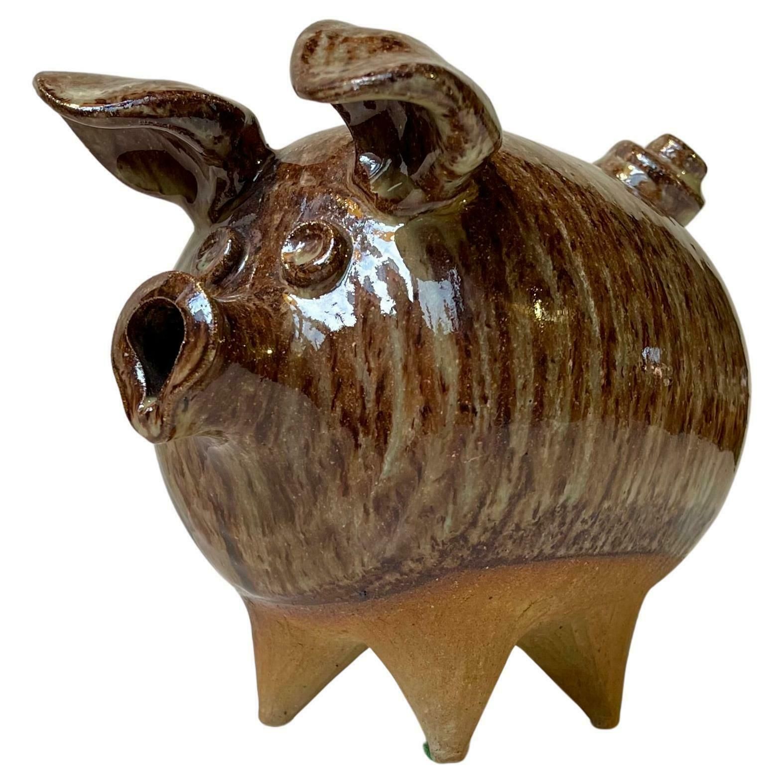 Danish Midcentury Stoneware Money Piggy Bank By Per Steffen Petersen, 1970s