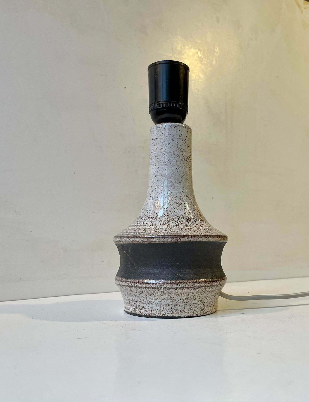 Scandinavian Dusty Glazed Stoneware Table Lamp, 1970s photo Lighting