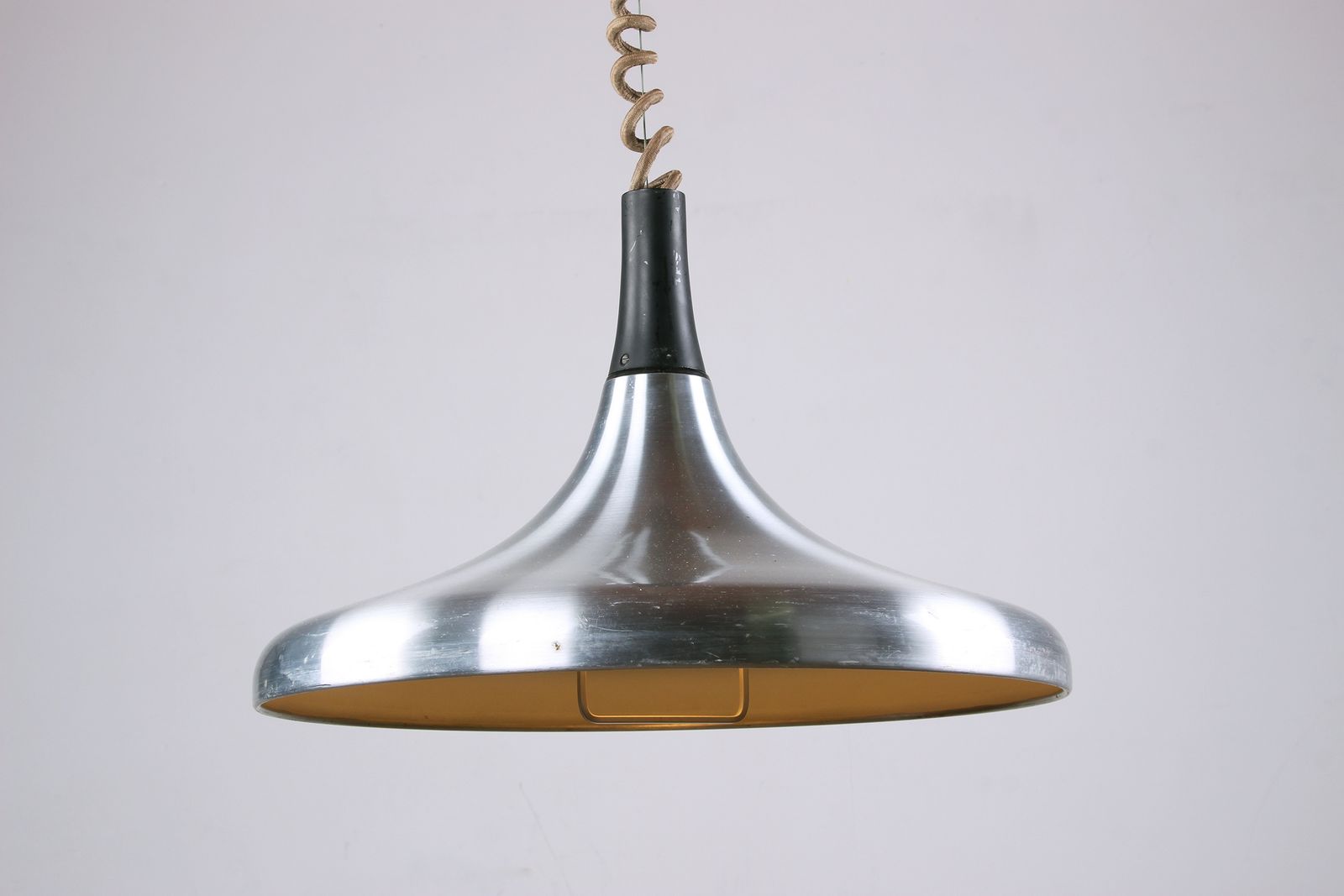 Grande suspension allemande en métal chromé, modèle Tulip par Erco, 1960. photo vinterior
