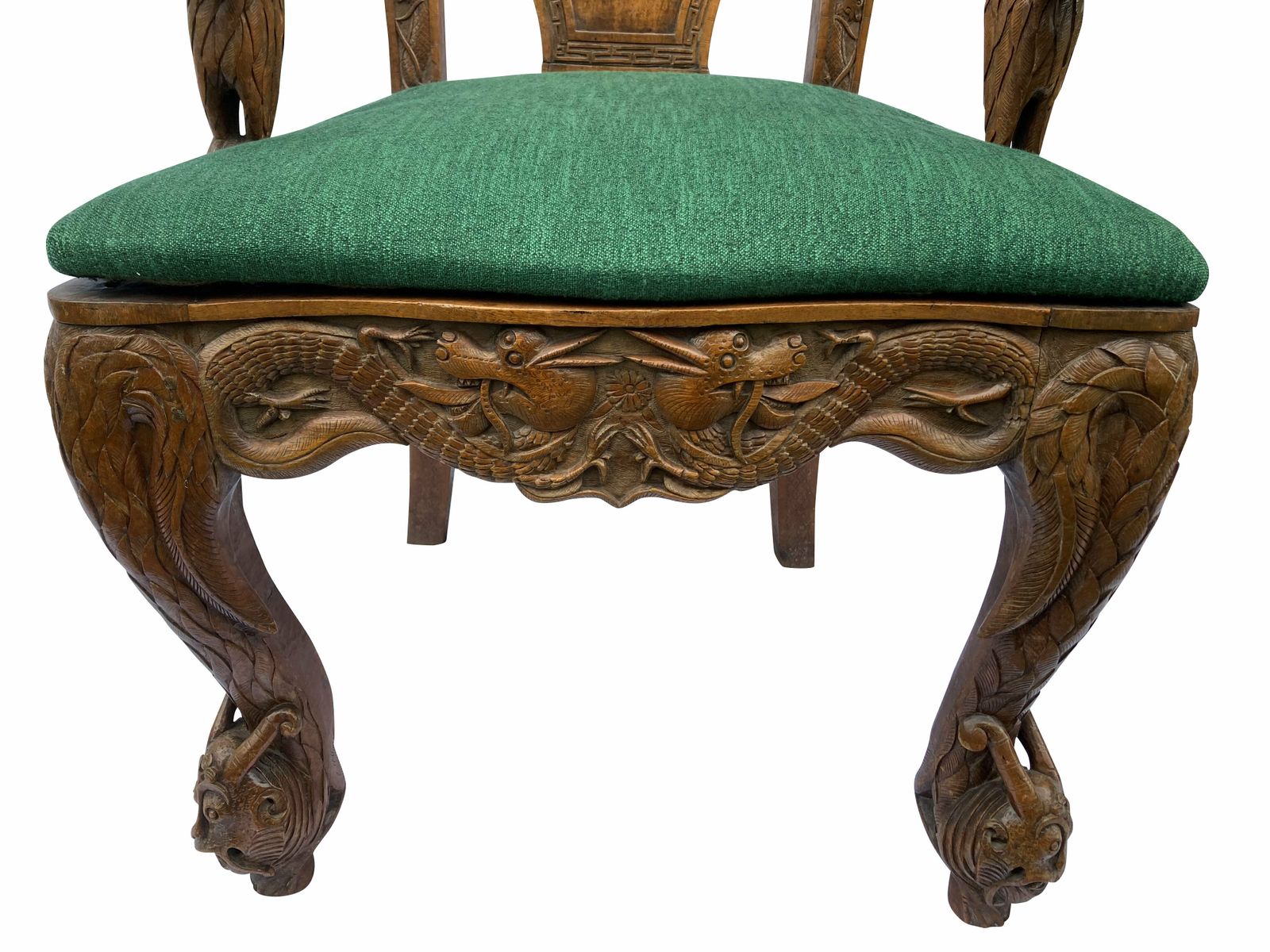 A Fine Pair Of XIX Century Chinese Armchairs In Teak photo for sale