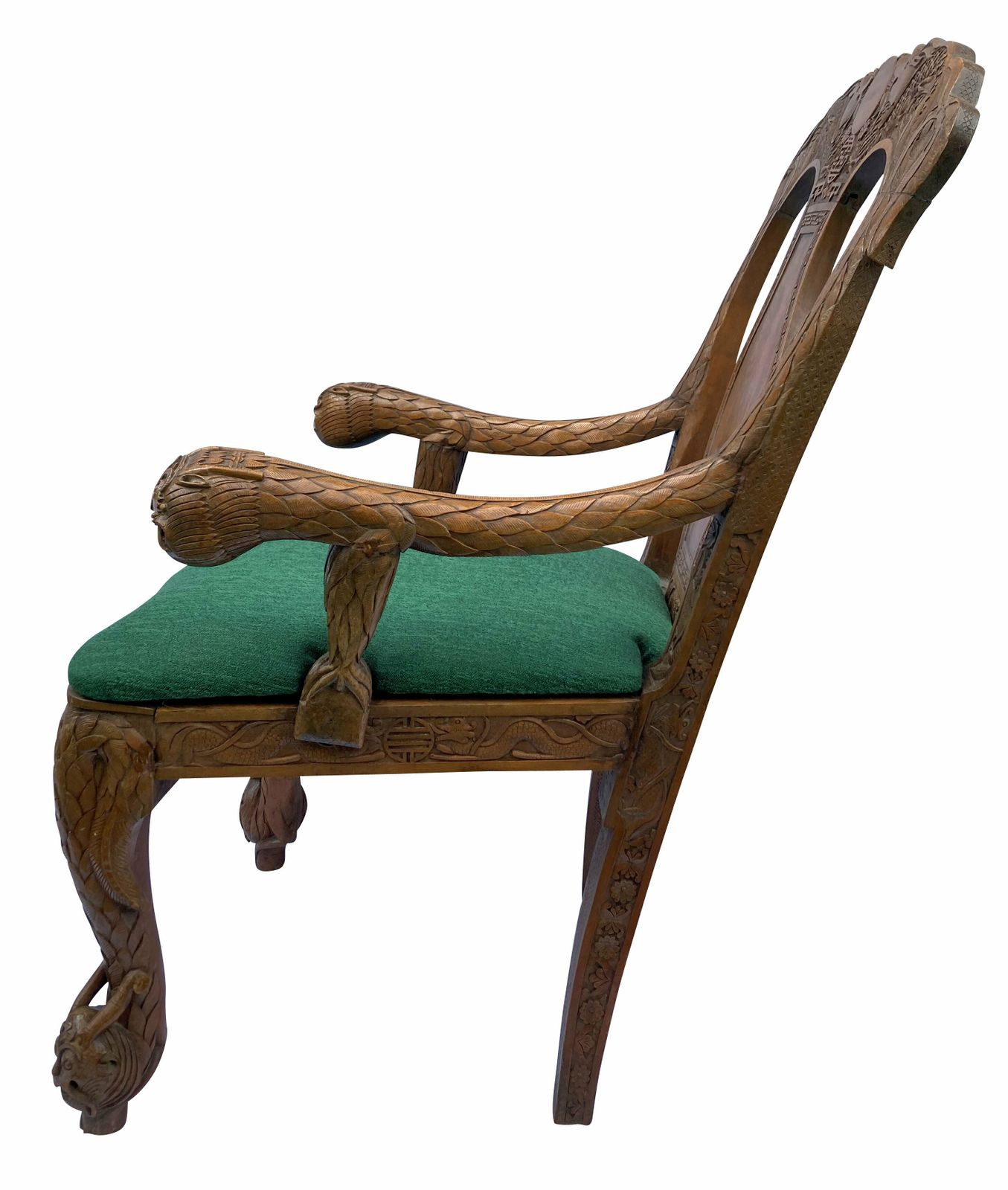 photo furniture A Fine Pair Of XIX Century Chinese Armchairs In Teak