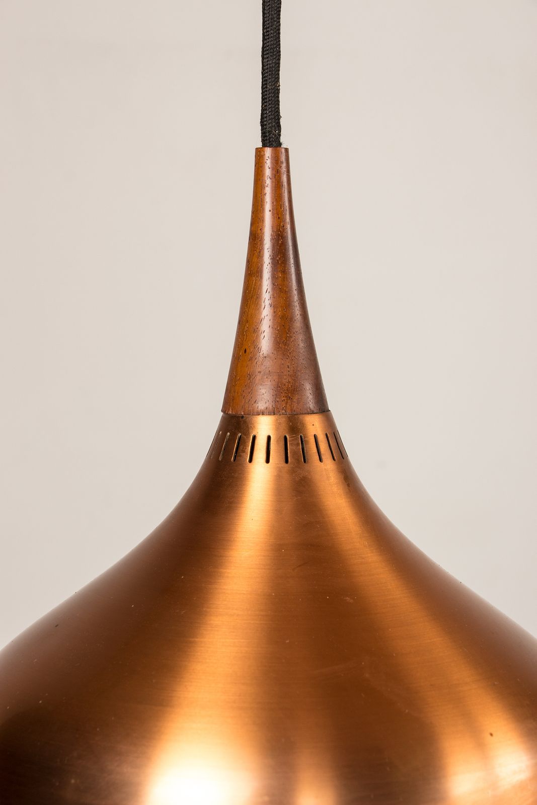 Large Danish Triple Pendant Lamp In Metal And Rosewood, Orient Model, By Jo Hammerborg For Fog & Mørup 1965. photo 3000.0