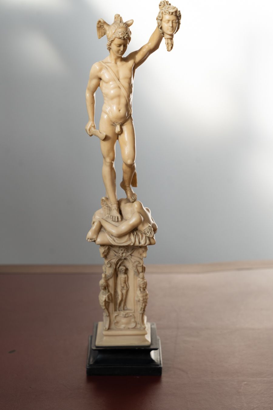 Pair Of 1970s/80s Resin Sculptures – Classical Art Figurines In Ivory Finish photo furniture