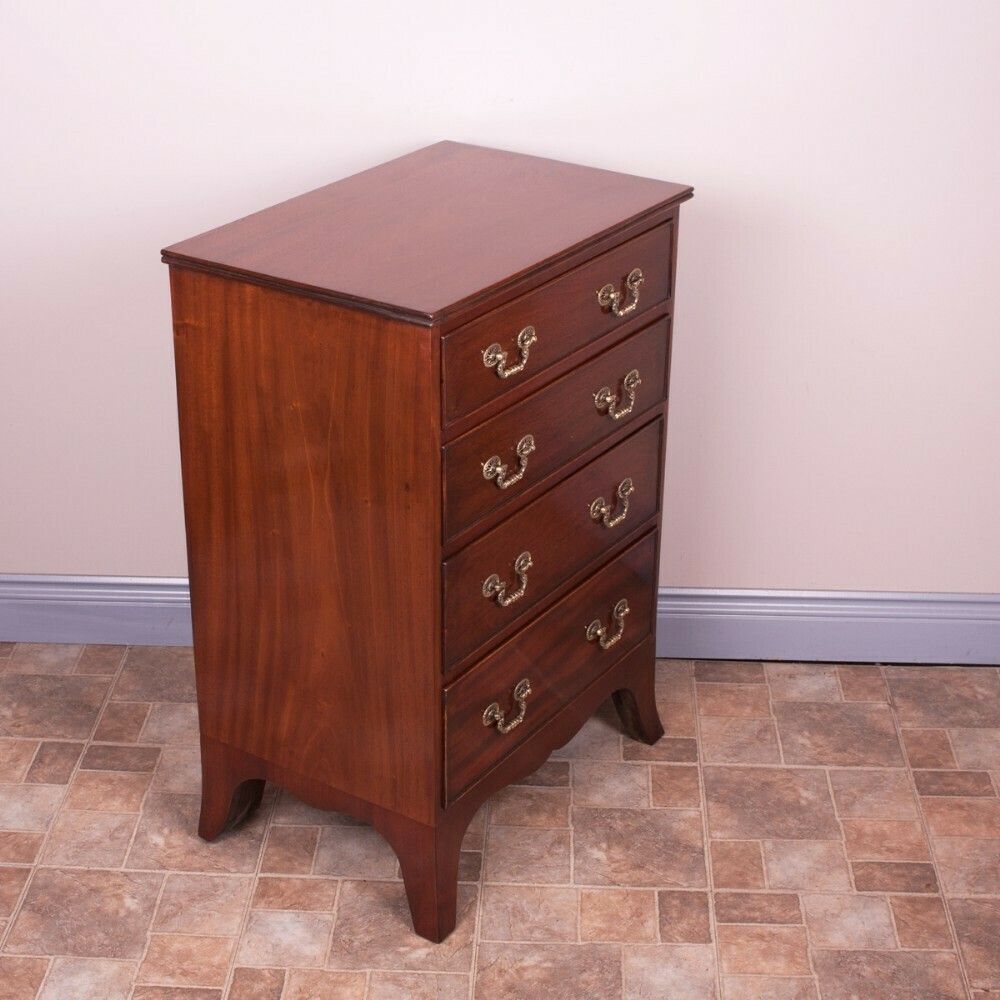 Narrow Mahogany Four Drawer Chest Of Drawers photo vinterior
