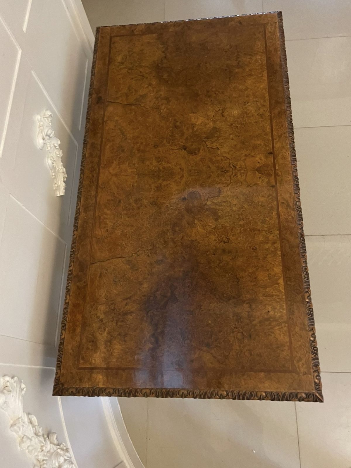 photo for sale Outstanding Quality Antique Burr Walnut Freestanding Standing Hall Table