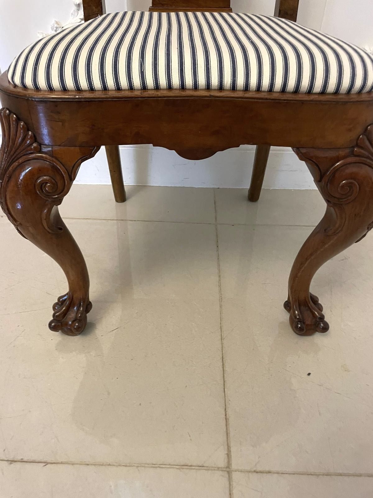 photo for sale Outstanding Quality Set Of 12 Antique 19th Century Burr Walnut Dining Chairs