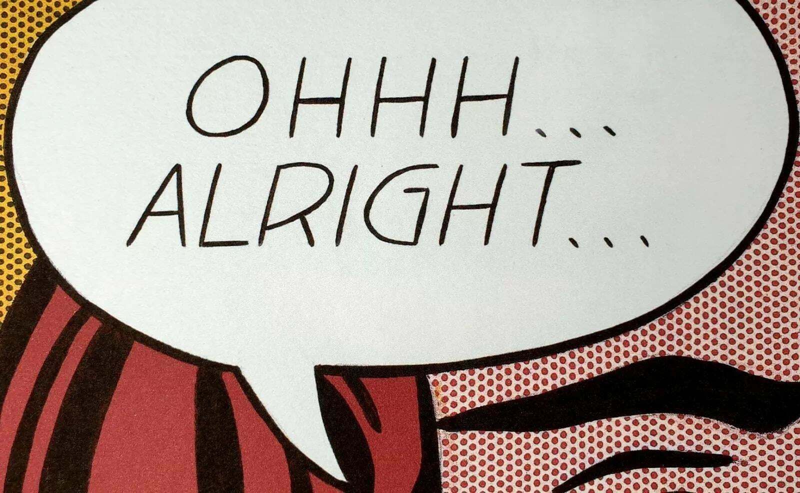 1980s Roy Lichtenstein "Ohhh...Alright" Limited Edition Lithograph photo Art