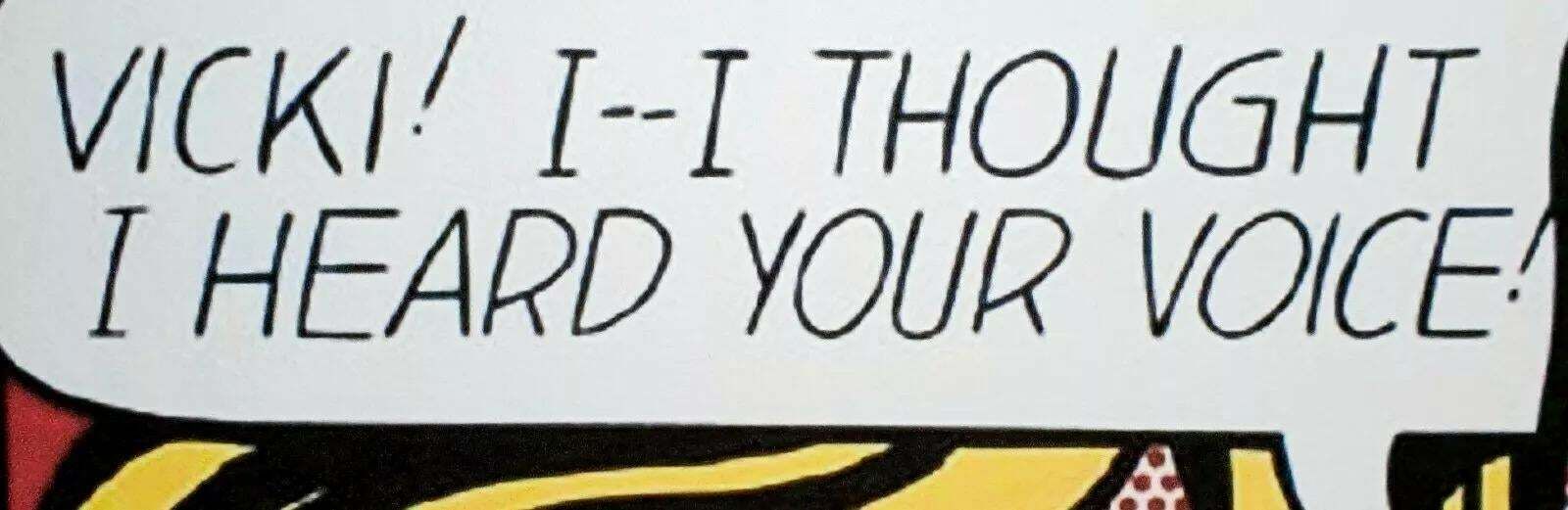 1980s After Roy Lichtenstein "Vicki!I I Thought I Heard Your Voice!" Limited Edition Lithograph photo Art