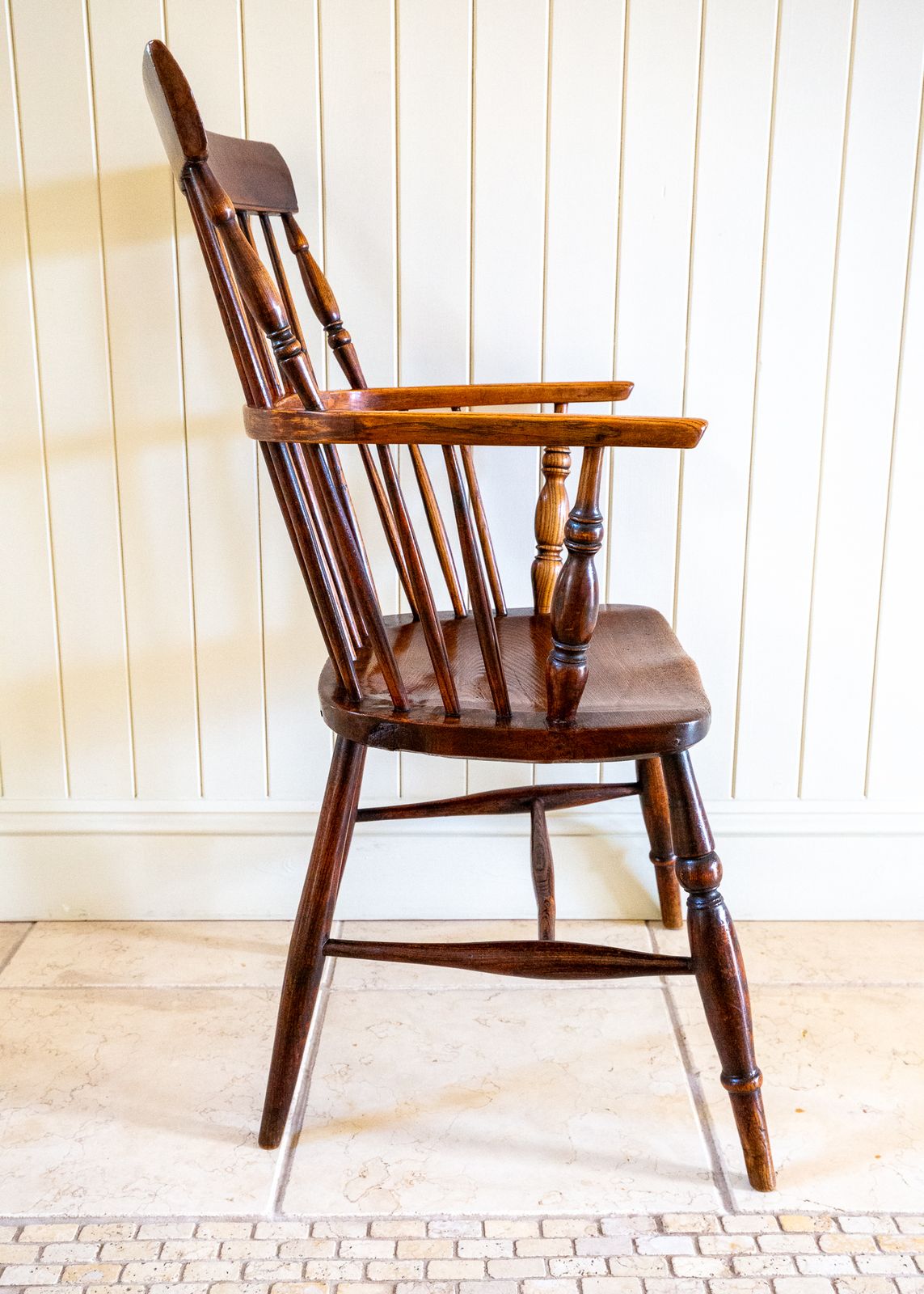 Lincolnshire Windsor Chair Comb Back Chair 1840 Early Victorian 1800s Country House Farmhouse Interior Fireside Armchair Camm Marsh photo vintage