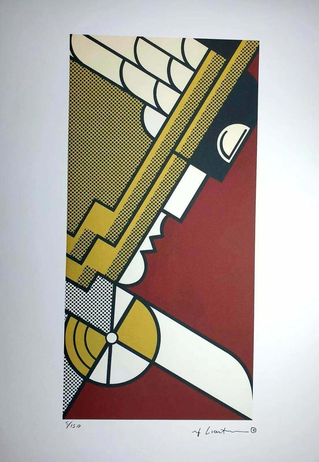 1980s Roy Lichtenstein "Salute To Aviation" Limited Edition Lithograph