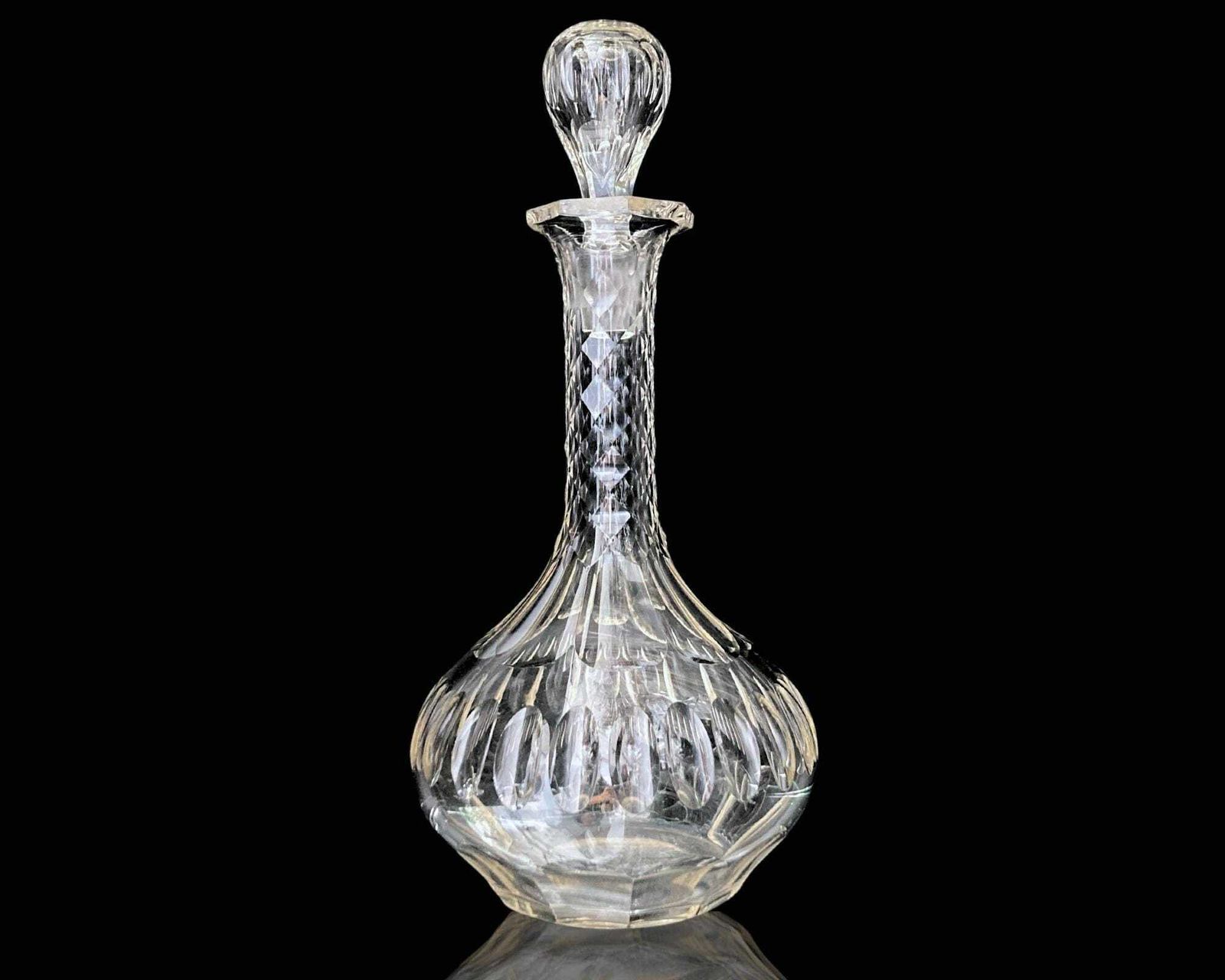 Antieke Kristallen Karaf | Val Saint Lambert | Victoriaanse Hals | Ca. 1890