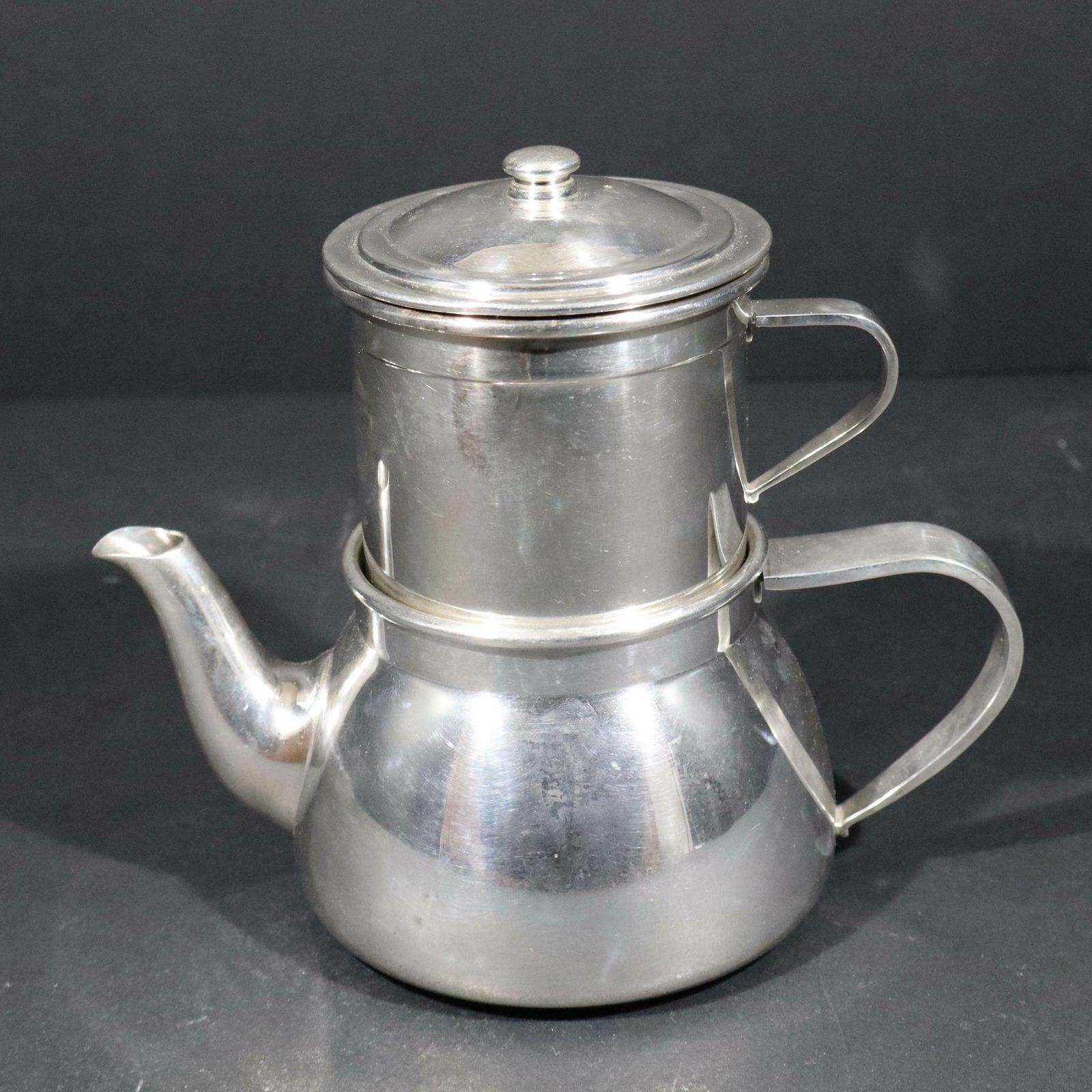 Art Deco Drip Coffee Pot, Alfenide Tea Pot, Wiskemann Brussels