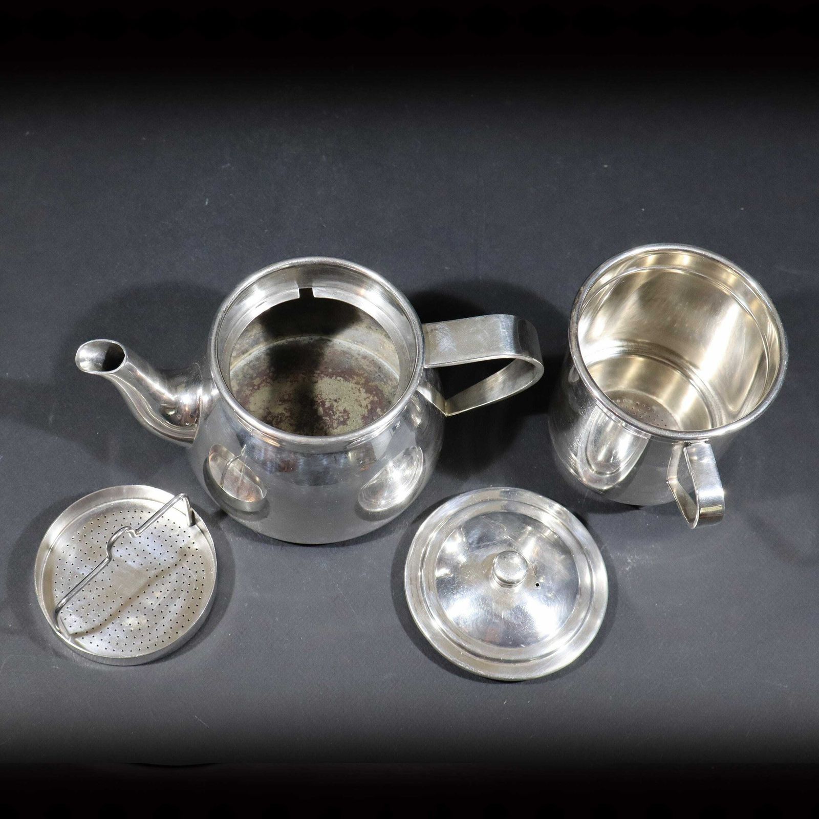 Art Deco Drip Coffee Pot, Alfenide Tea Pot, Wiskemann Brussels photo buy