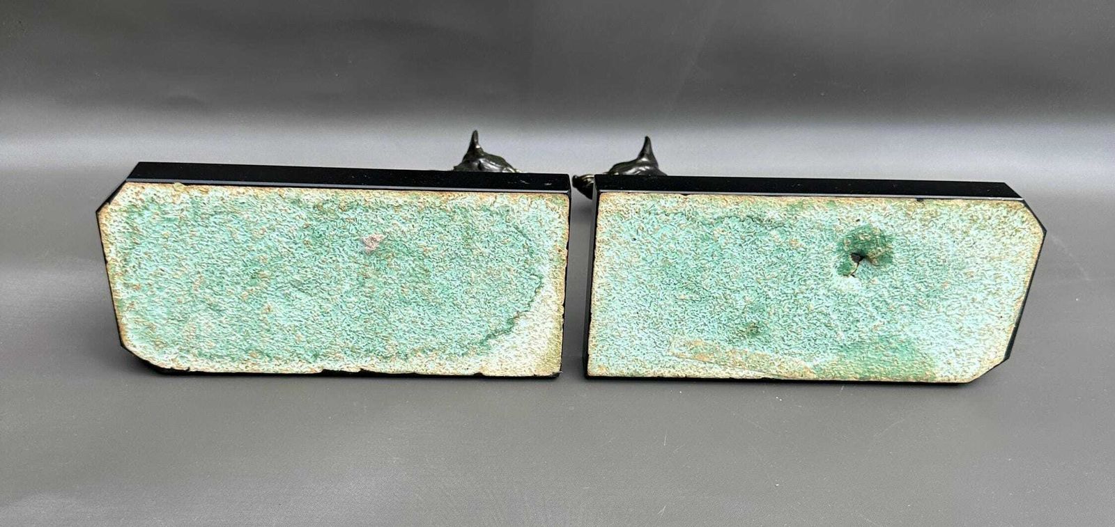photo furniture French Art Deco Pair Of Bookends Book Ends   Dog German Shepherd Marble   1930's   Modern Home Deco