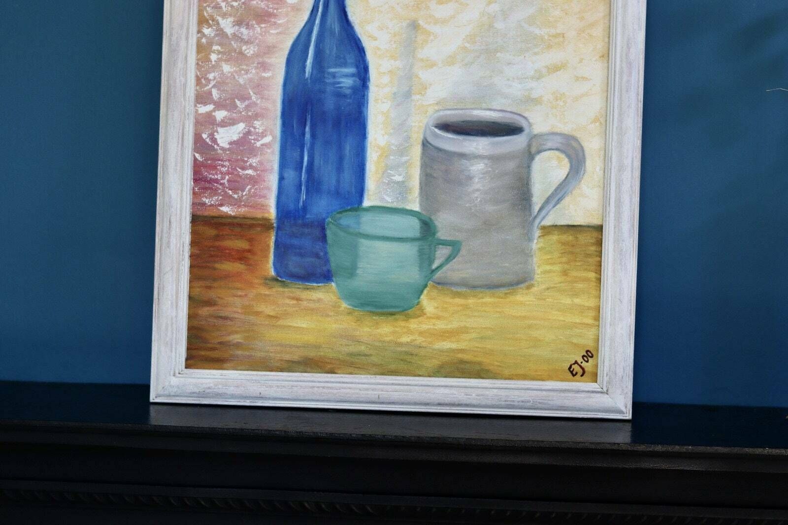photo furniture Swedish Mid Century Oil On Canvas " Still Life" Vintage And Framed