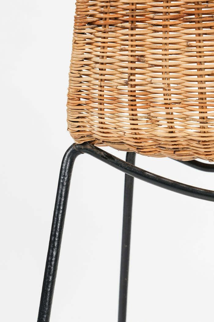 photo vinterior Gian Franco Legler, Pair Of Chairs "Basket", Stackable, Bonacina, Italy, 50s