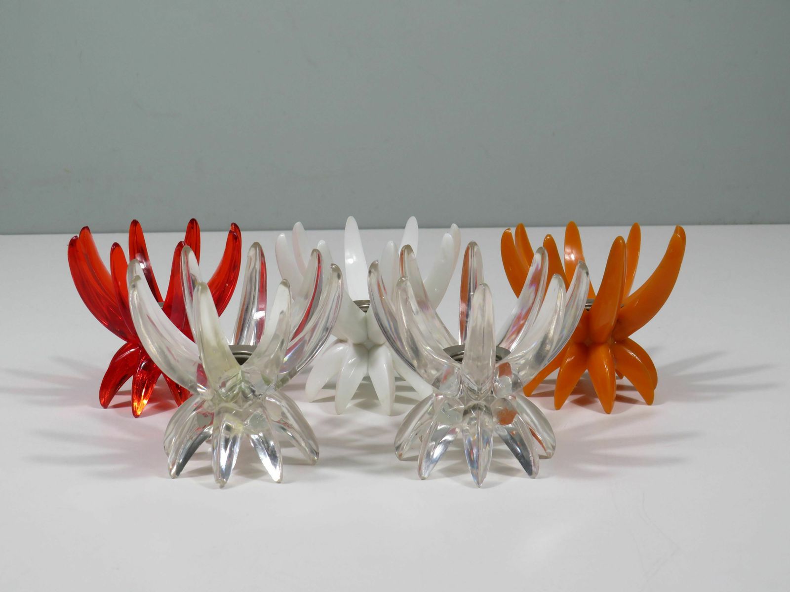 Set Of 5 Friedel Ges Gesh Germany Candlesticks From The Sixties photo buy