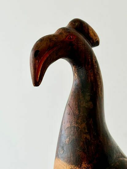 Tall Wooden African Bird Sculpture photo buy