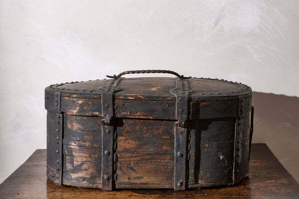 18th Century Swedish Folk Art Marriage Box   Dark photo buy