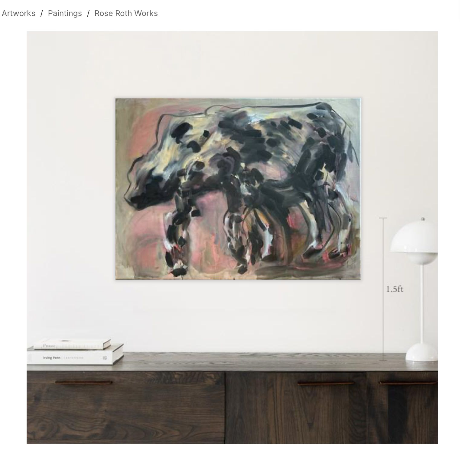 Large Oil Painting On Linen “Kin” By Rose Roth 80 X 60 Cm photo Art