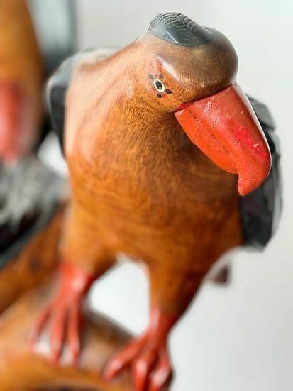 photo furniture Large Wooden African Bird Sculpture