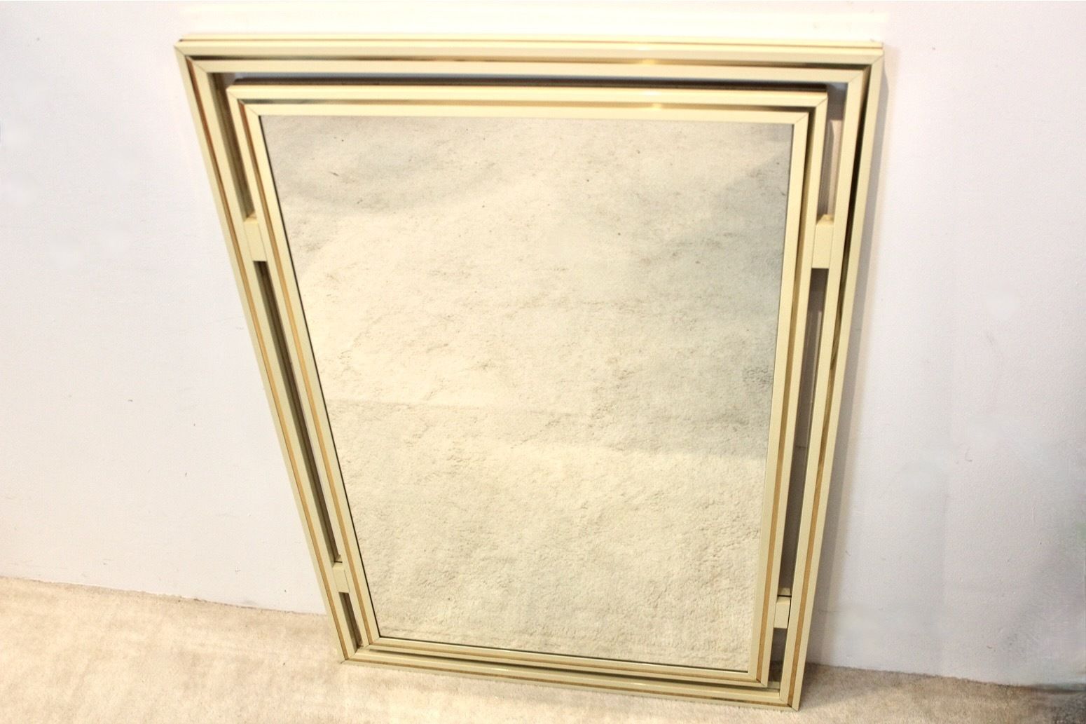 Elegant Mirror By Pierre Vandel Paris France 1970s photo vintage