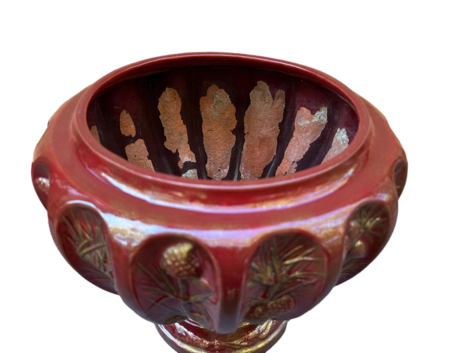 Large Delphin Massier Vallauris Majolica Cache Pot Planter 19th photo buy