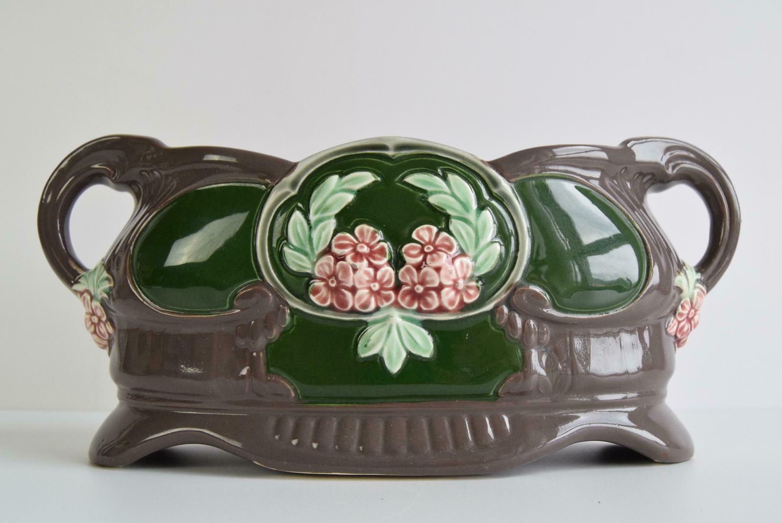 Ceramic Art Nouveau Jardiniere, Around 1900 photo for sale