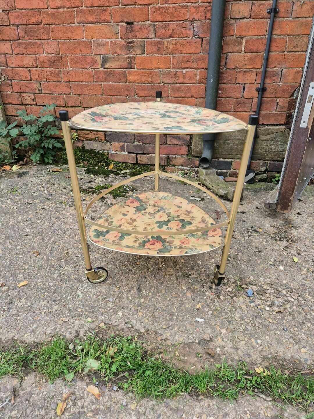 Glos Arnold Designs, A Mid 20th Century, Vintage Fibreglass Twin Shelved Trolley