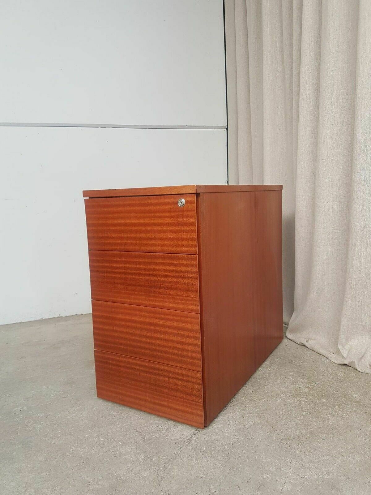 Vtg Late Mid Century Filing Chest Of Drawers Scandi Retro Danish Minimalist R607 photo Furniture
