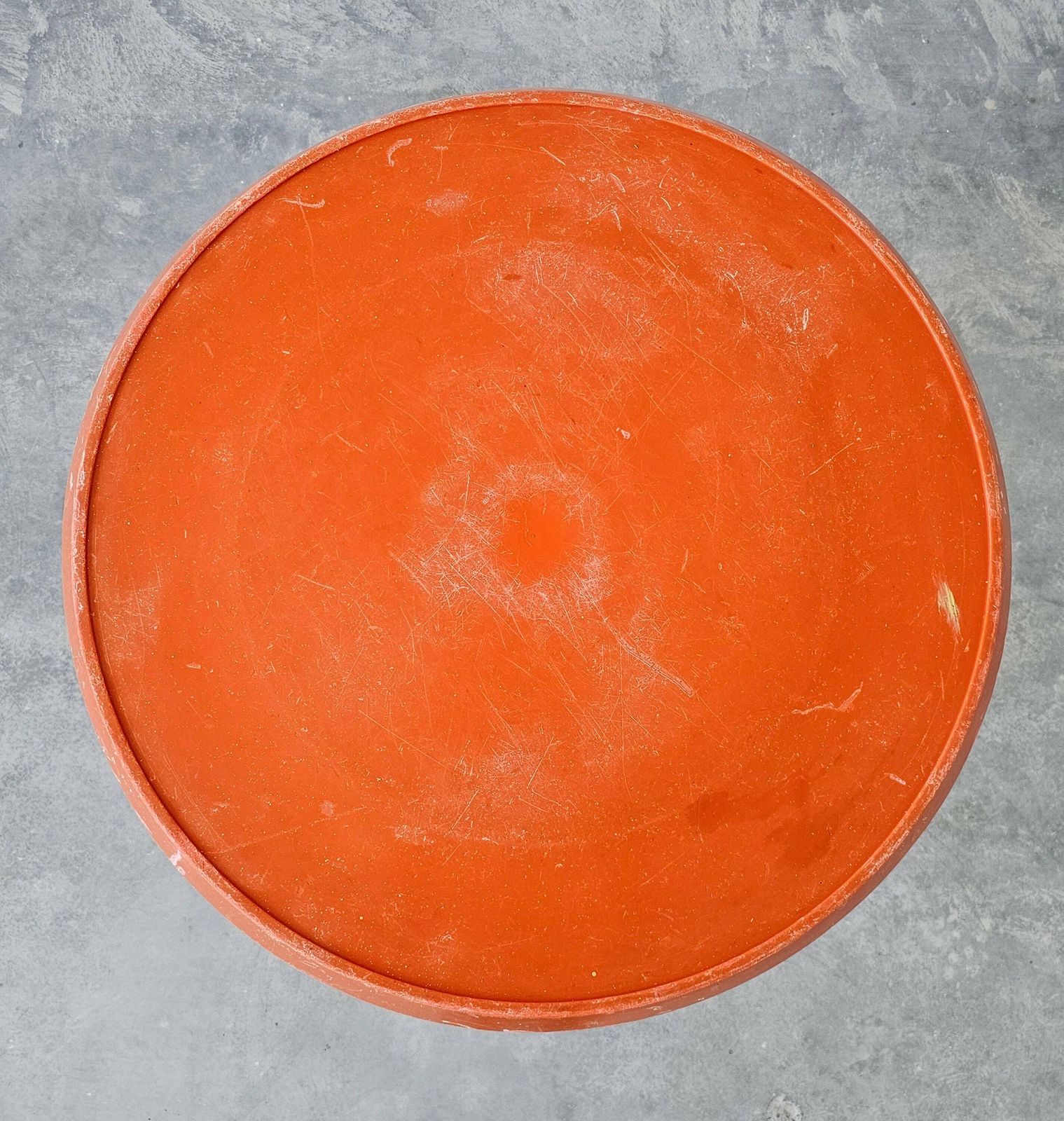 Orange Space Age Plastic Garden Table Model "Diablo" By Kovinoplastika // Space Age Tumtum Table // Made In Yugoslavia In 1970s photo furniture