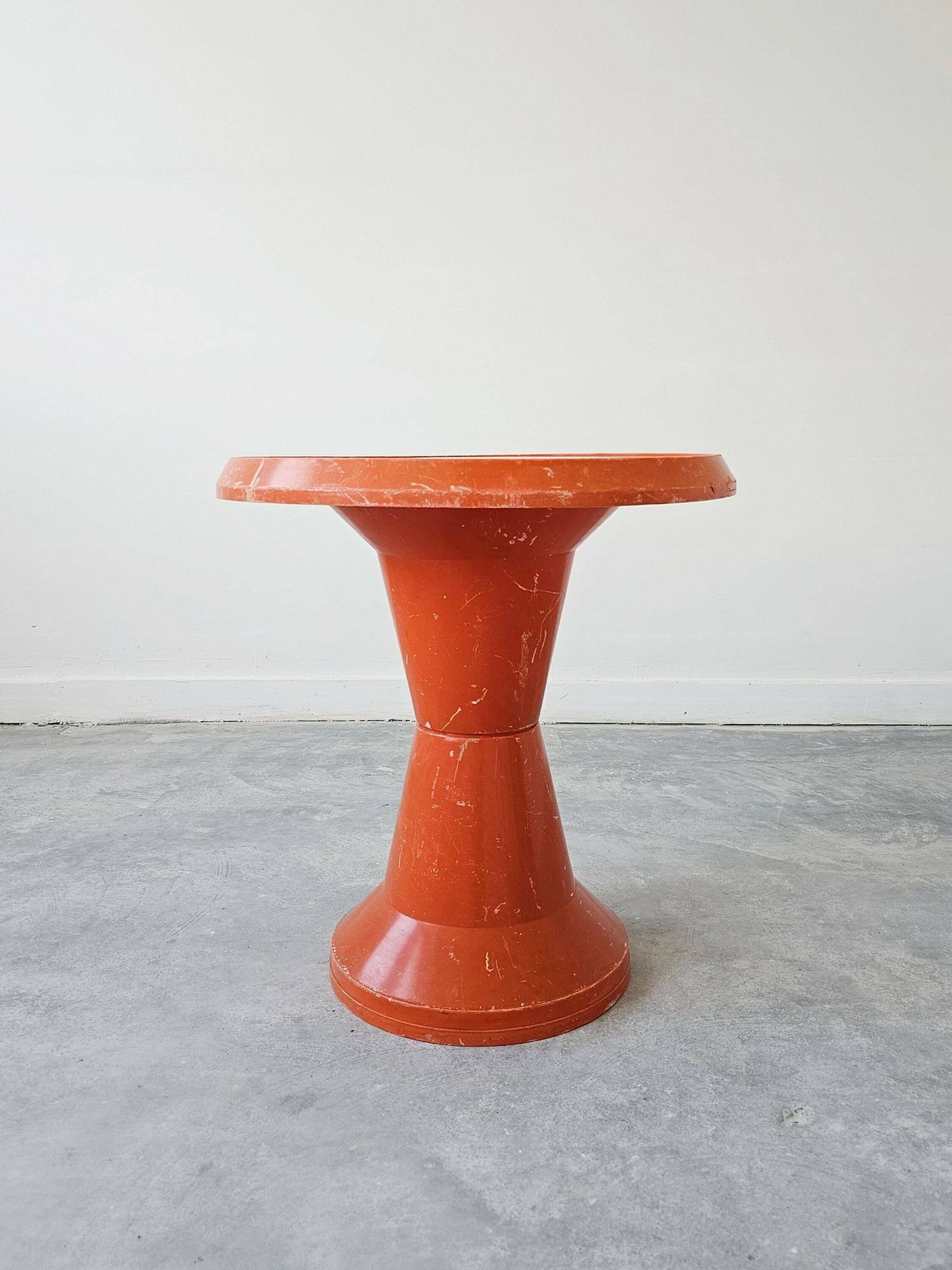 Orange Space Age Plastic Garden Table Model "Diablo" By Kovinoplastika // Space Age Tumtum Table // Made In Yugoslavia In 1970s photo Garden Furniture