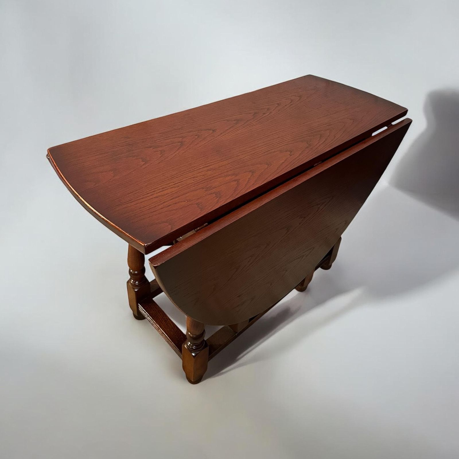 Vintage Old Charm Wood Brothers / Oak Gate Leg Drop Leaf Dining Table C1970 / Tudor Brown photo 420.0