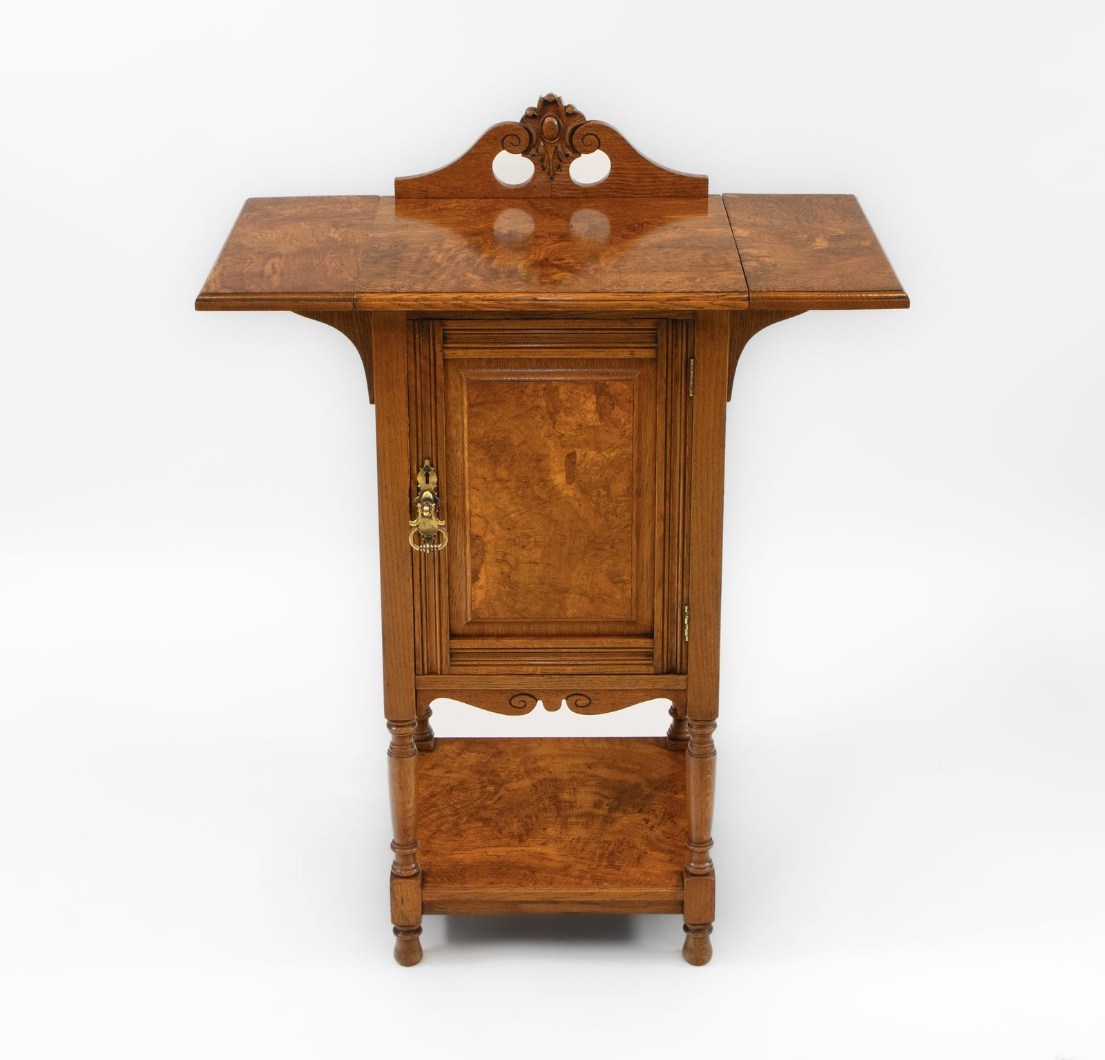 Late Victorian / Edwardian Golden Burr Oak Cabinet photo furniture