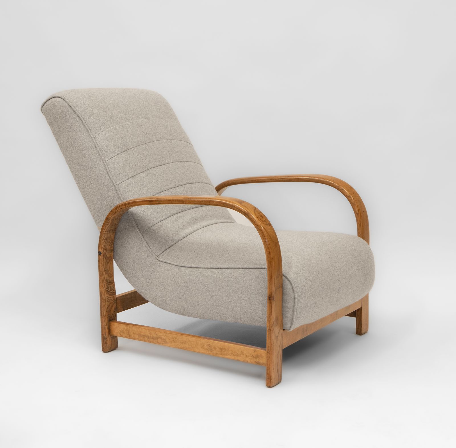 Art Deco Lounge Chair Armchair Bute Wool Fabric