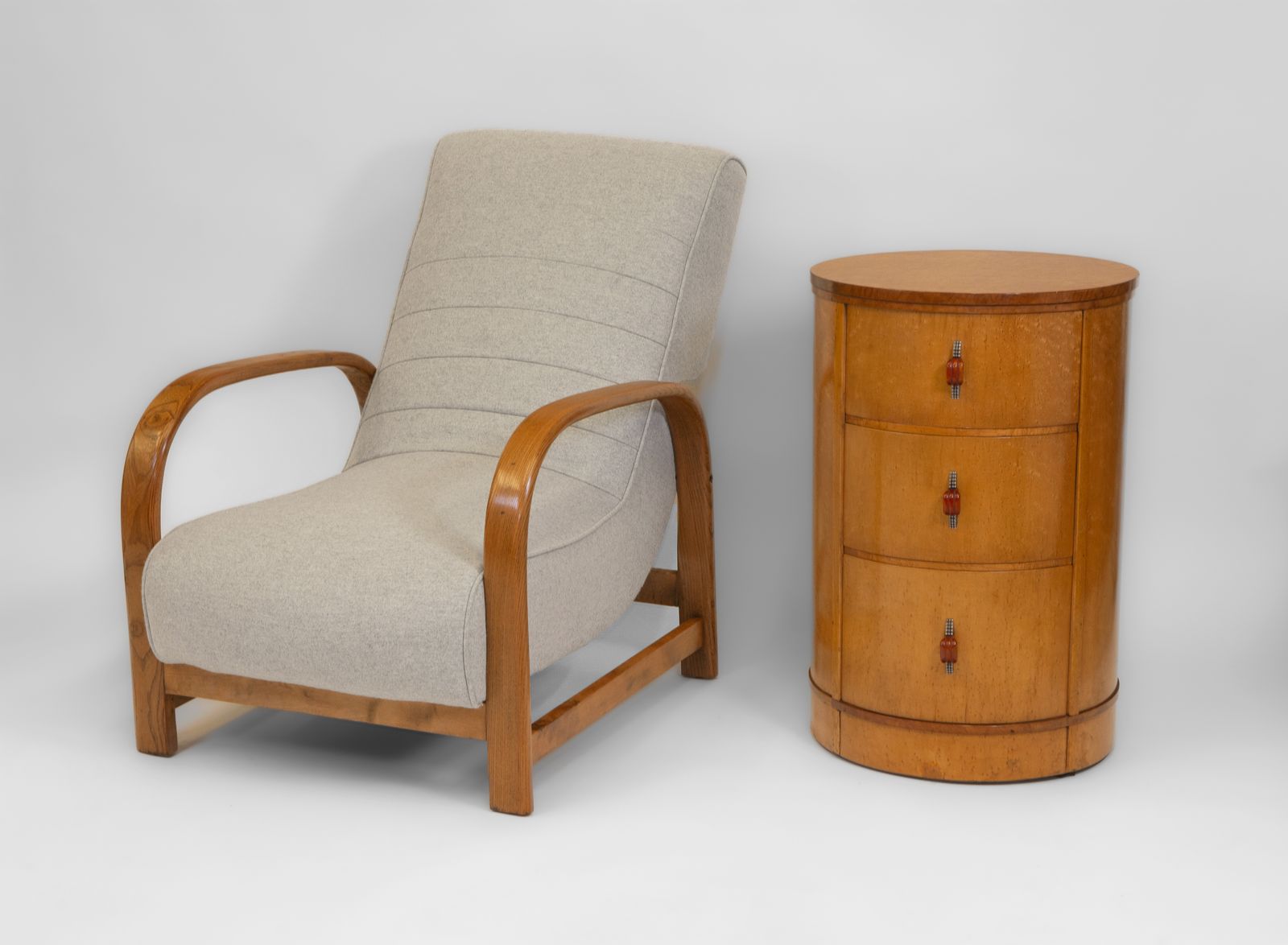 Art Deco Lounge Chair Armchair Bute Wool Fabric photo buy