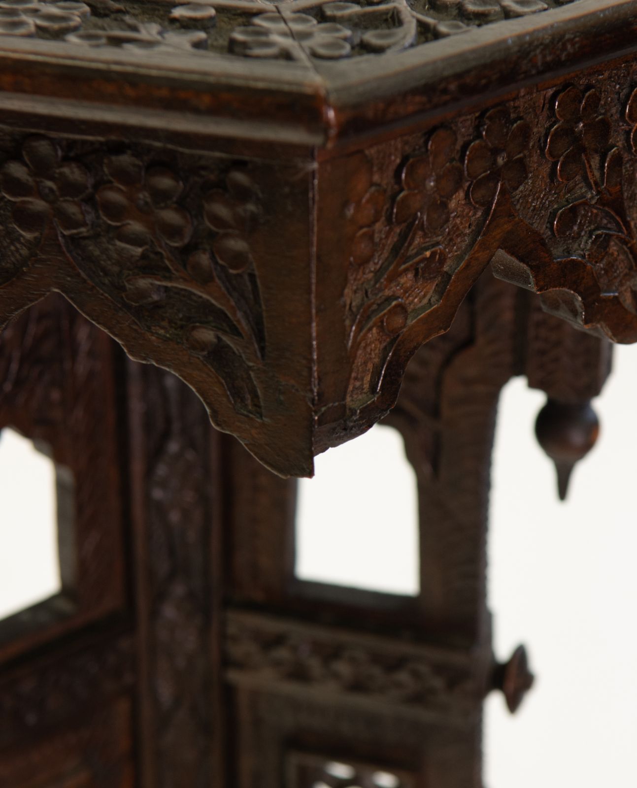 19th Century Burmese Anglo Indian Carved Jardinière Plant Stand photo buy