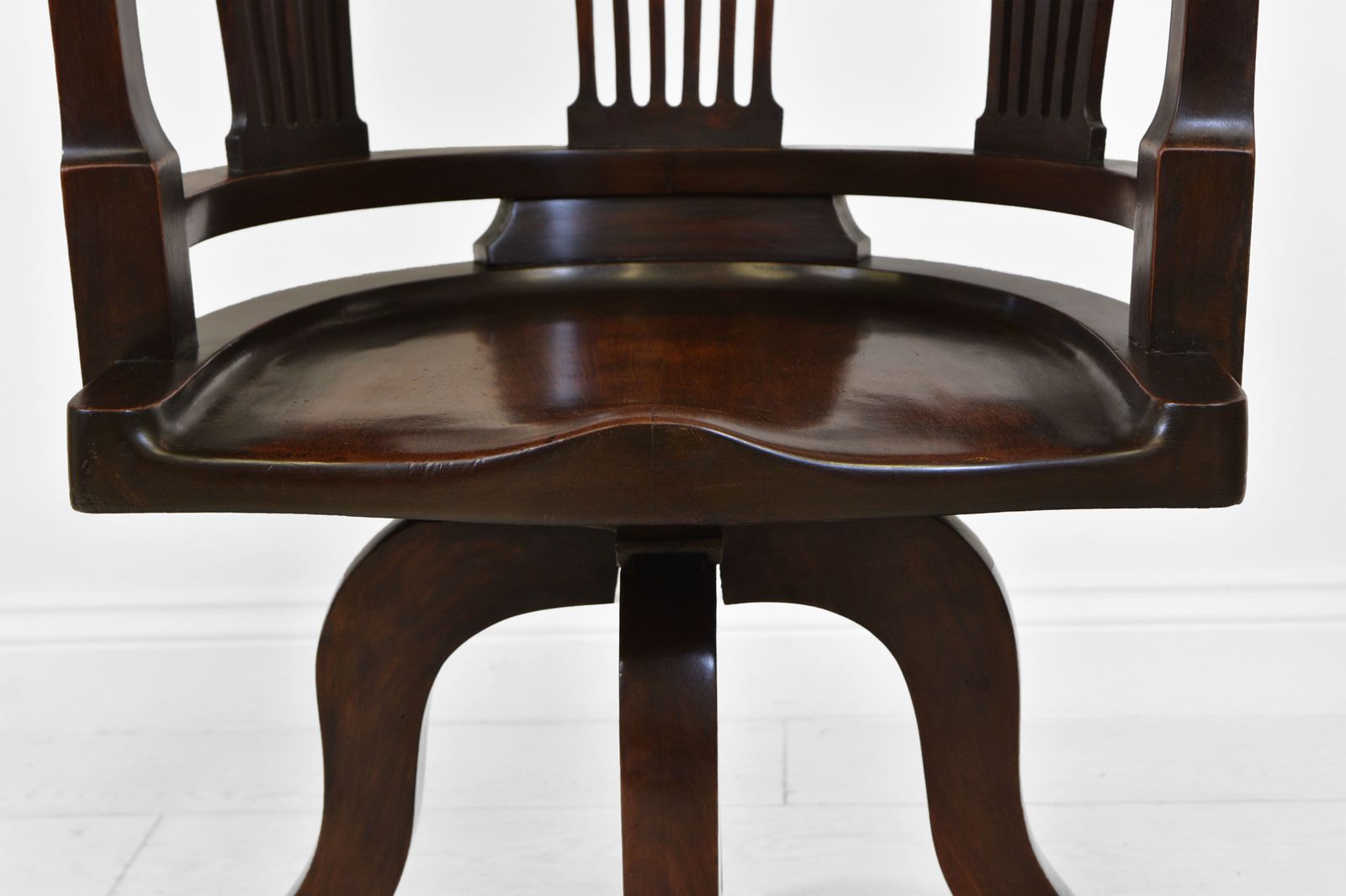 Victorian Mahogany Swivel Office Desk Chair Circa 1880 photo furniture