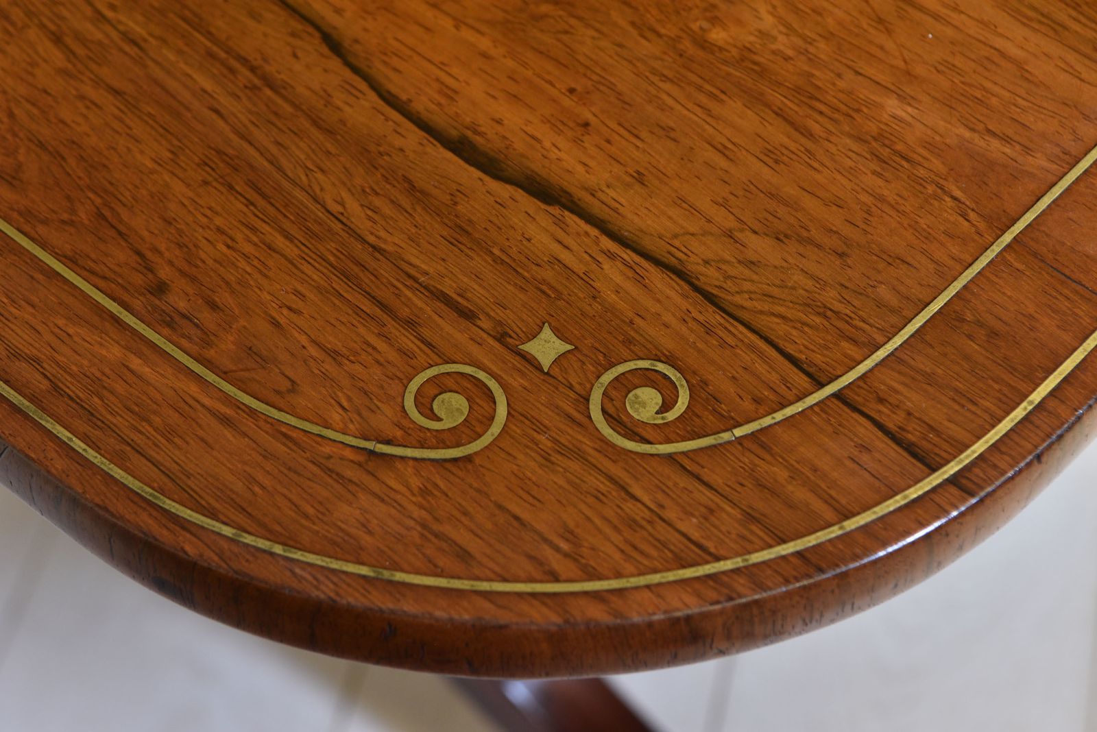 Regency Rosewood & Brass Inlaid Sofa Table Antique Circa 1820 photo for sale
