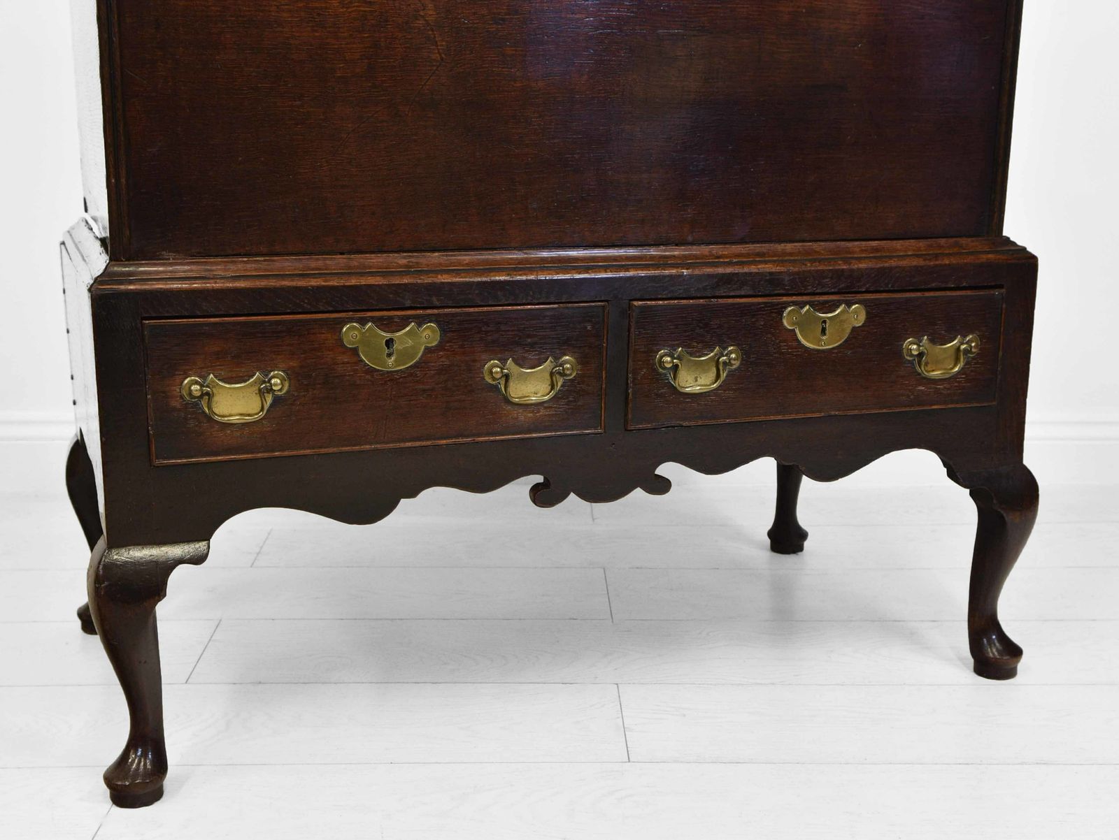 Furniture Antique Georgian Oak Blanket Chest On Stand With Drawers Circa 1750 photo