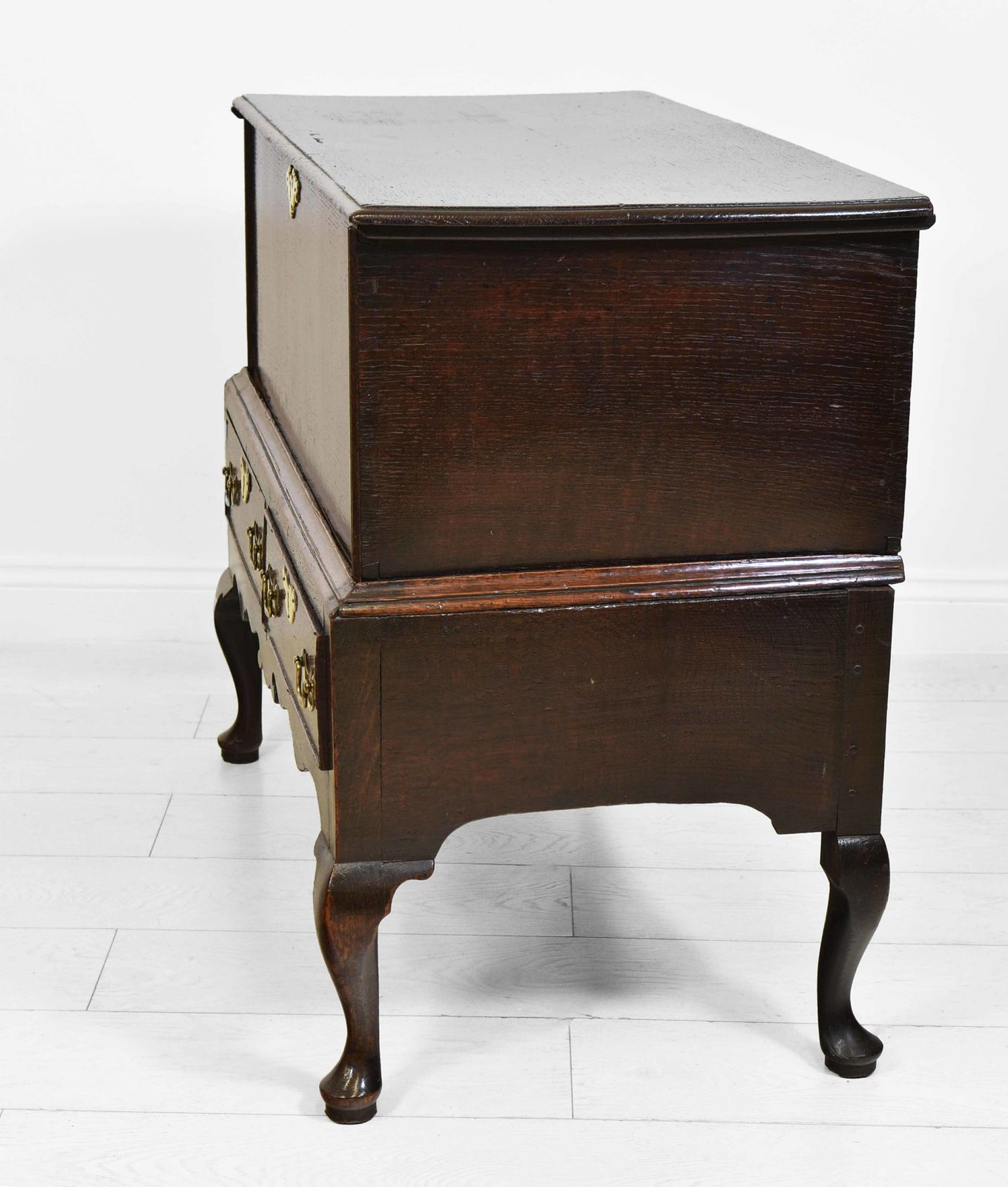 photo buy Antique Georgian Oak Blanket Chest On Stand With Drawers Circa 1750