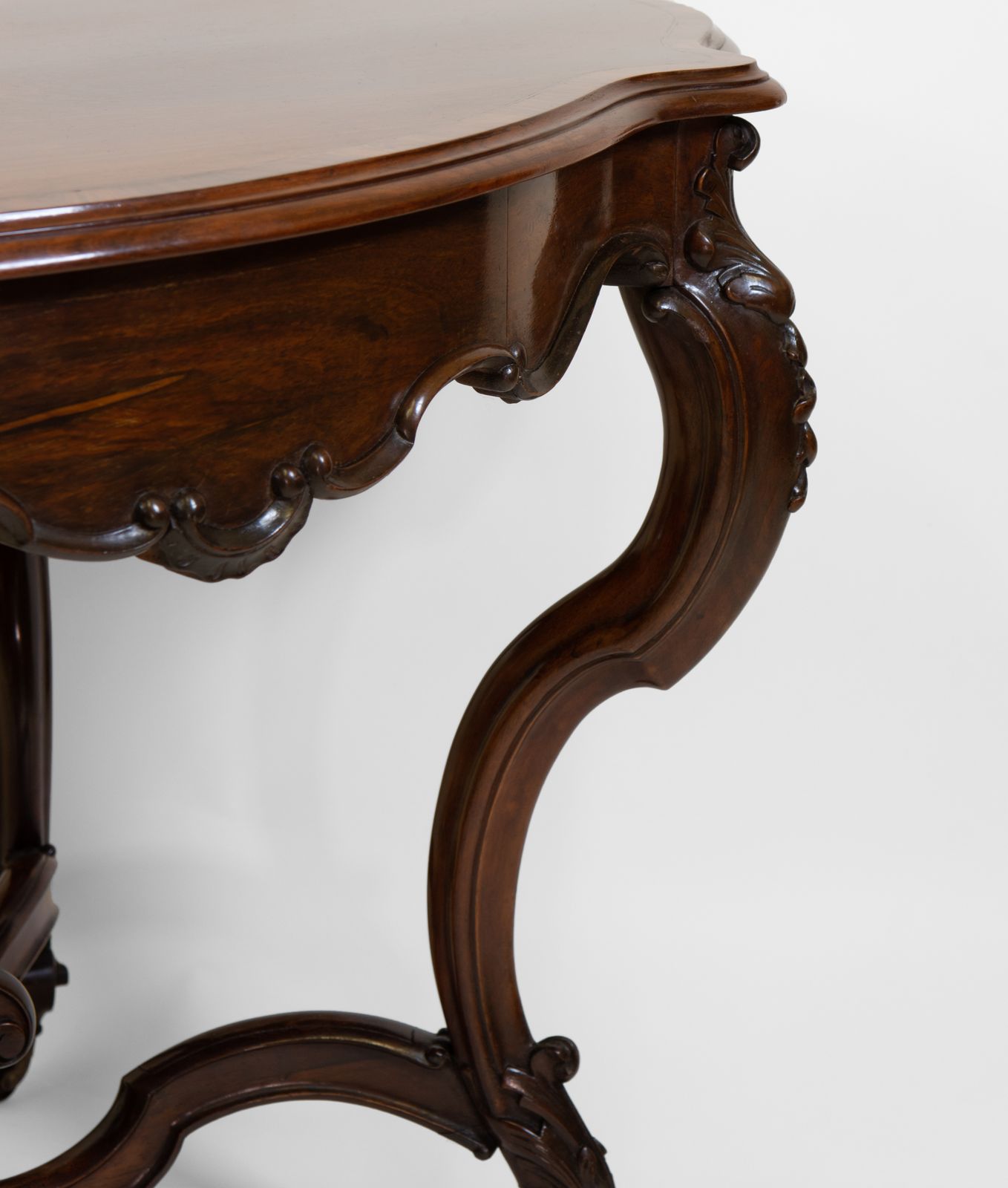 2675.0 Fine Victorian Rosewood Rococo Revival Carved Centre Hall Table Circa 1850 photo