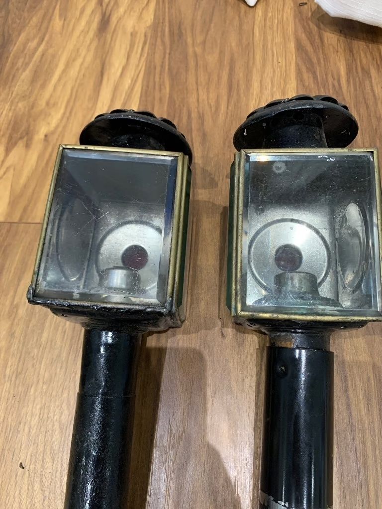 Pair Of Horse Carriage Driving Lamps photo furniture