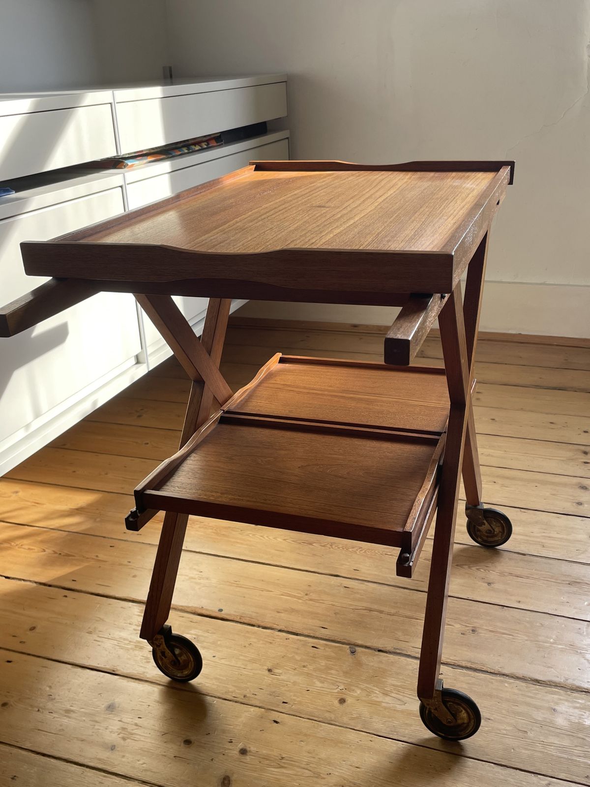 Laurids Lønborg Danish Bar Cart / Drinks Trolley (C. 1960s) | Rare | Mid Century photo for sale