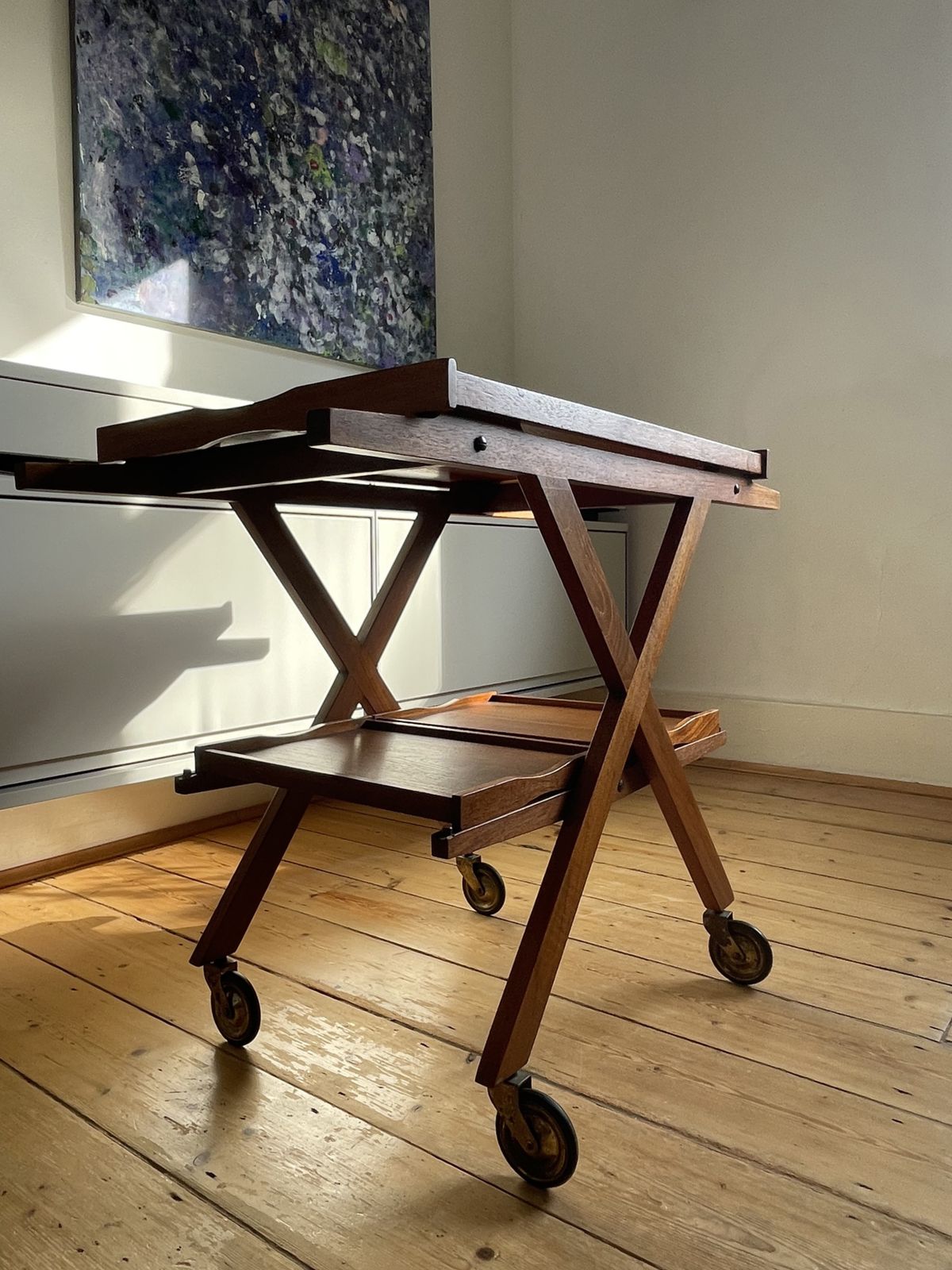 Laurids Lønborg Danish Bar Cart / Drinks Trolley (C. 1960s) | Rare | Mid Century photo vintage