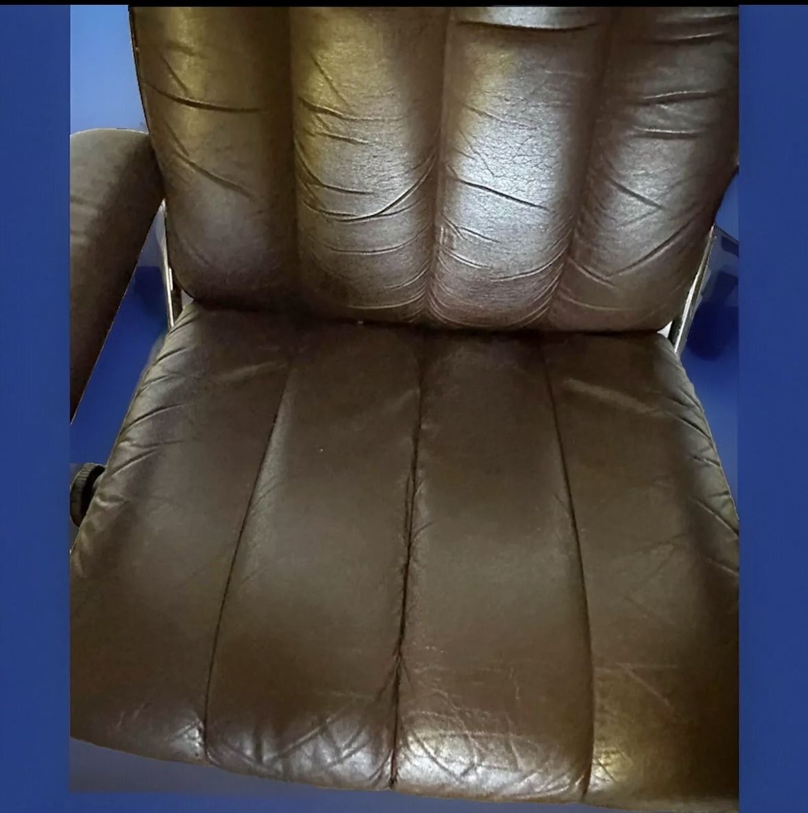 Stunning Ekornes Mid Century  Leather Stressless Recliner & Footstoll photo 495.0