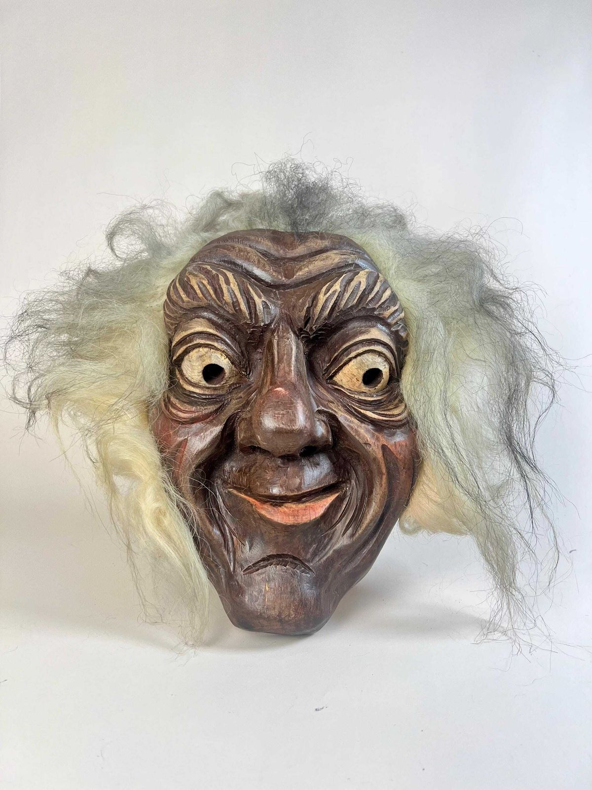 Vintage Swiss Wall Mask, Traditional Fasnacht Mask, Original Adelboden Mask, Traditional Wall Mask